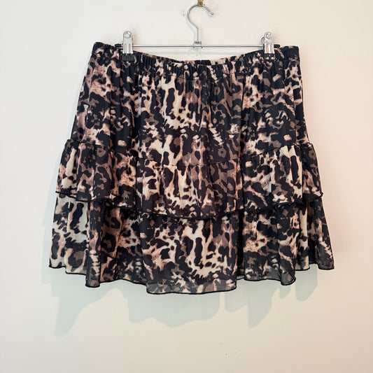Shein Size XL Tiered Ruffle Mini Skirt