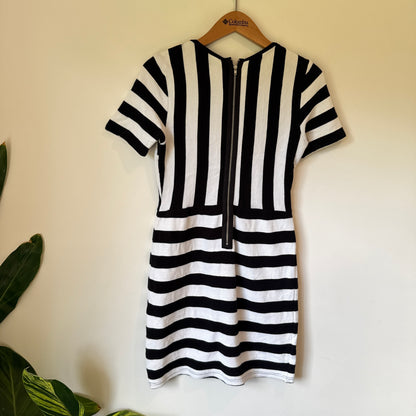 Topshop Size 10 Ribbed Cotton Dress