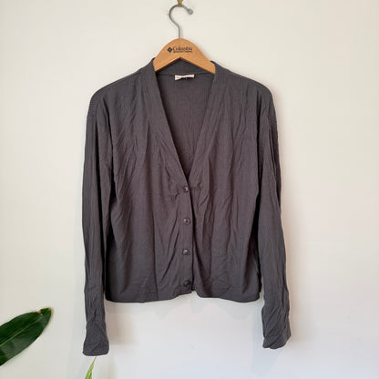 Simple and Sunday Size M Charcoal Grey Cardigan