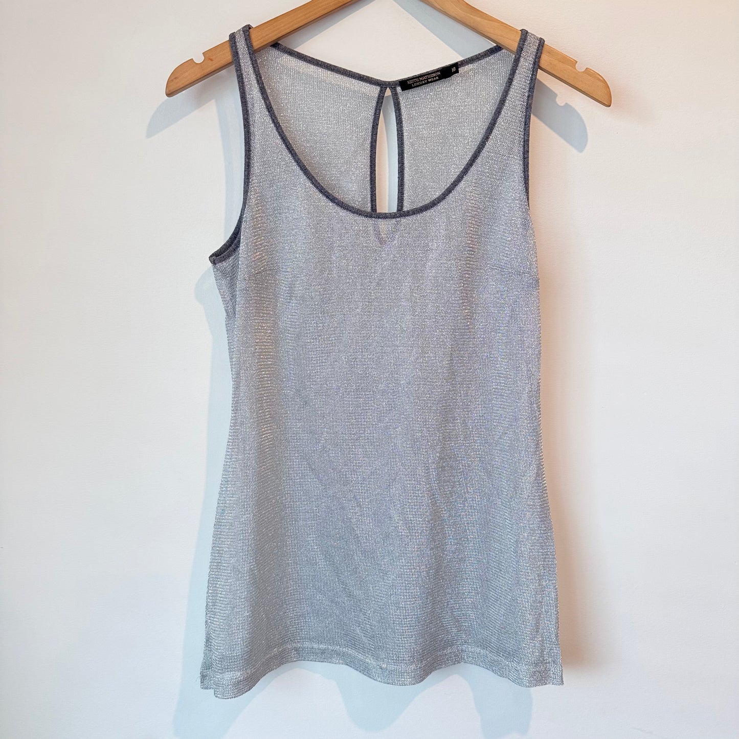 Keith Mathieson Luxury Wear Size 10 Metallic Top