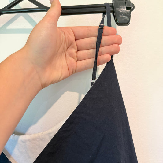 Brand Unknown U/Arm 52cm Navy Blue Minimalist Slip Dress