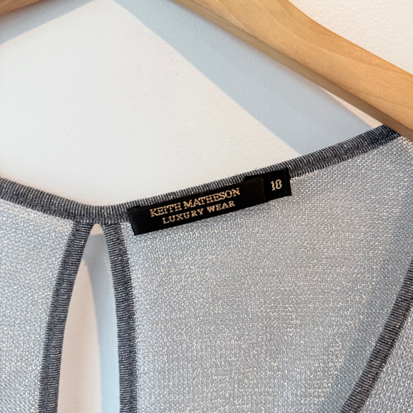 Keith Mathieson Luxury Wear Size 10 Metallic Top