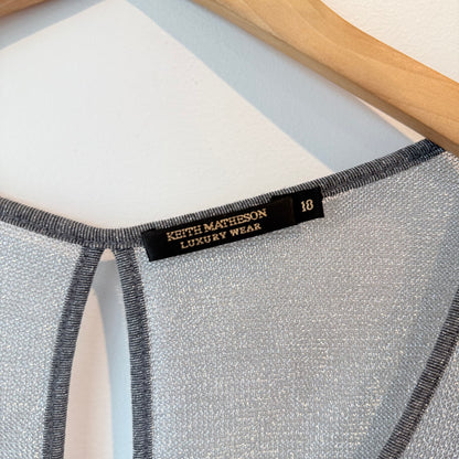 Keith Mathieson Luxury Wear Size 10 Metallic Top