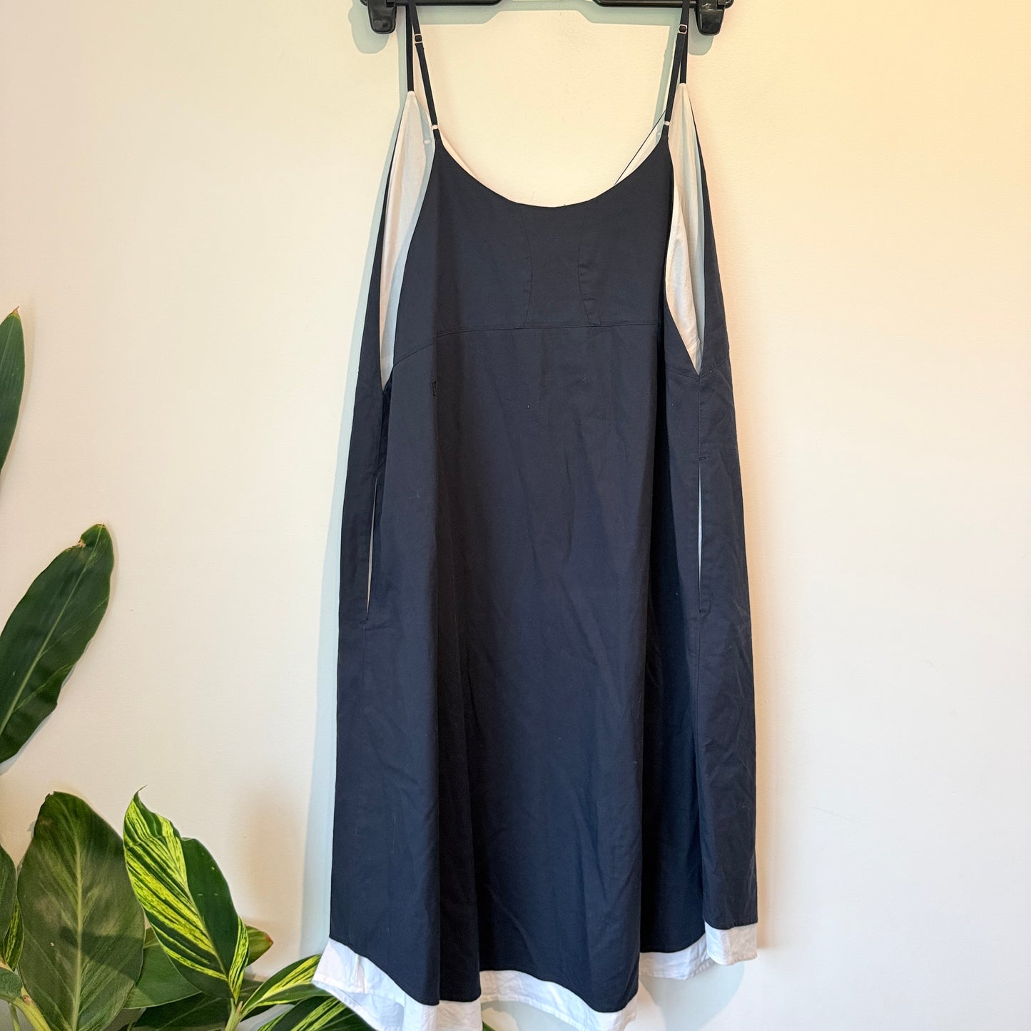 Brand Unknown U/Arm 52cm Navy Blue Minimalist Slip Dress