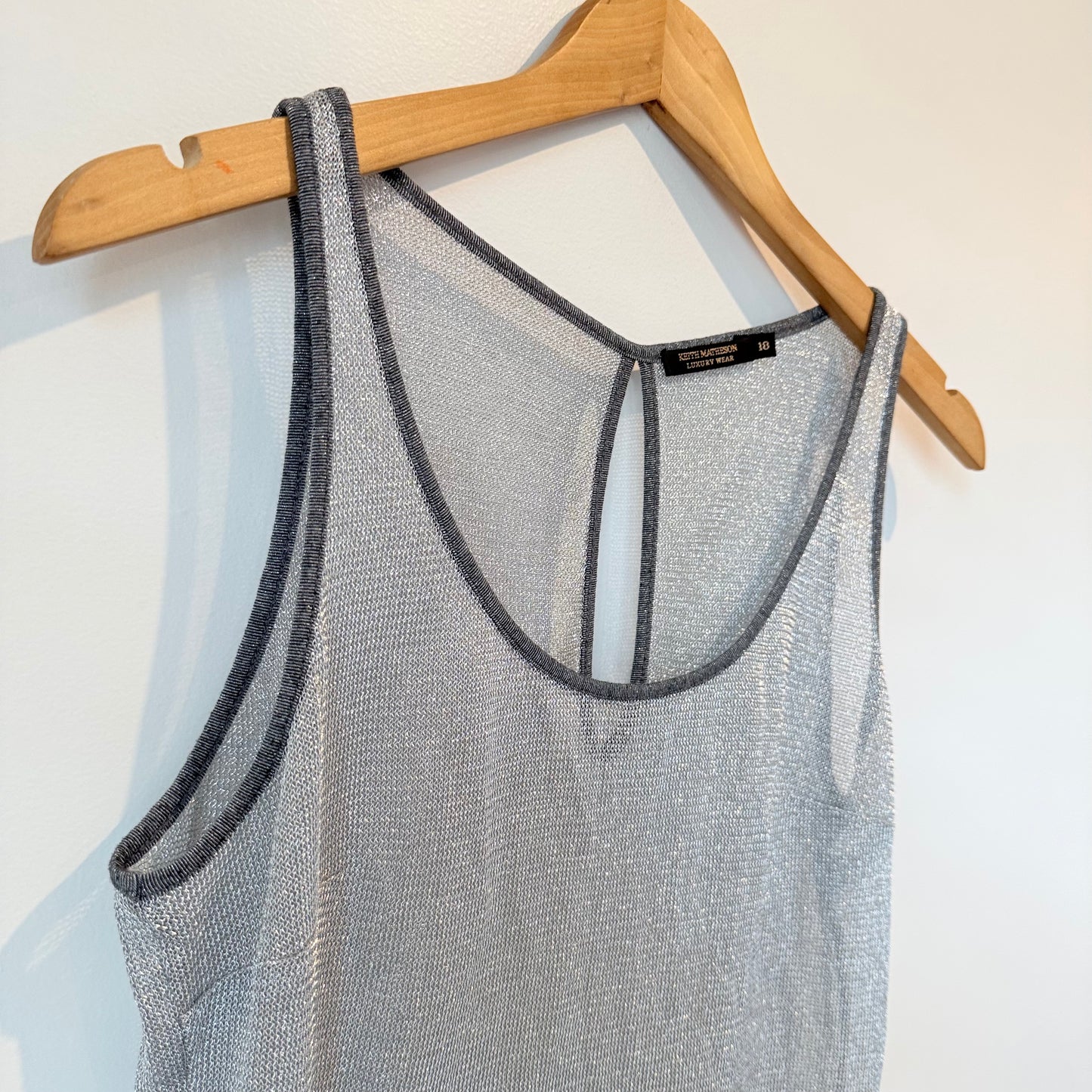 Keith Mathieson Luxury Wear Size 10 Metallic Top