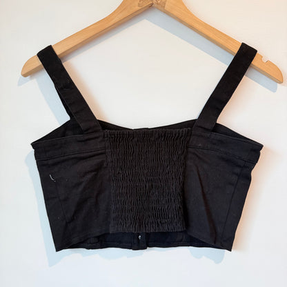 Emsexcite Cotton Buttoned Crop Top - Size M