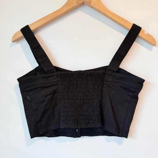 Emsexcite Cotton Buttoned Crop Top - Size M