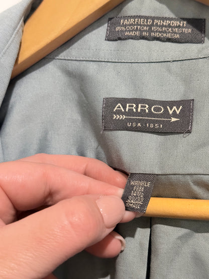 Arrow Button Up Shirt Sage Green - S
