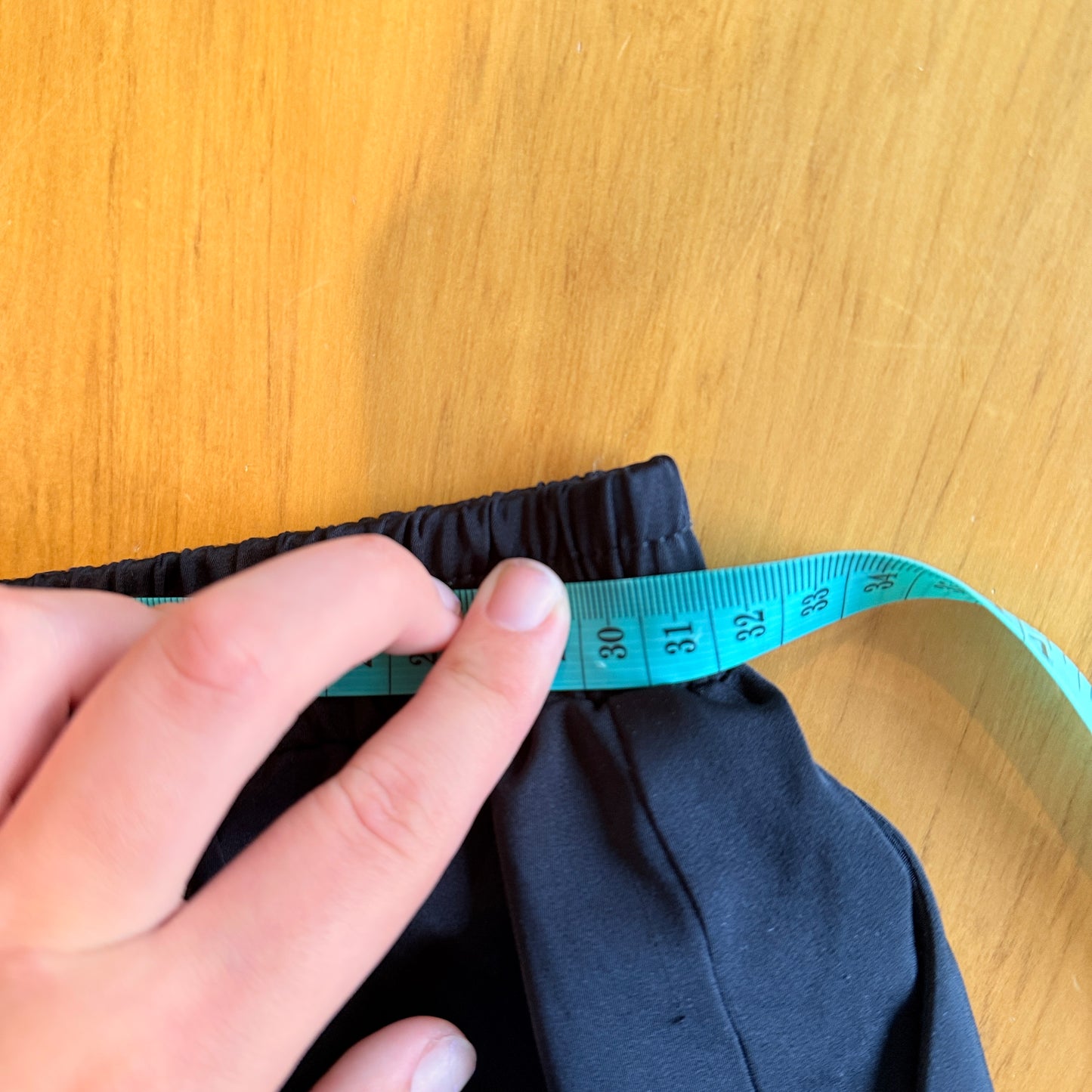 Brand Unknown 64cm Waist Black Satin Drape Jogger Pants