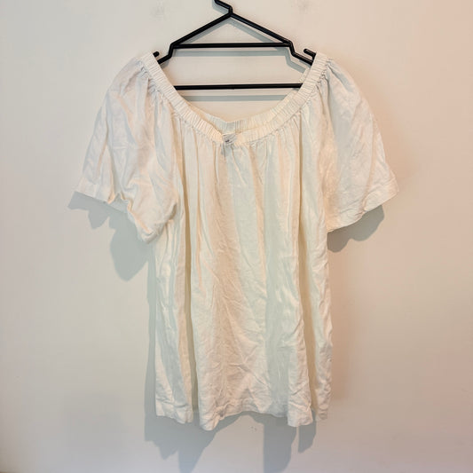 Anko Size 10 White Puff Sleeve Top