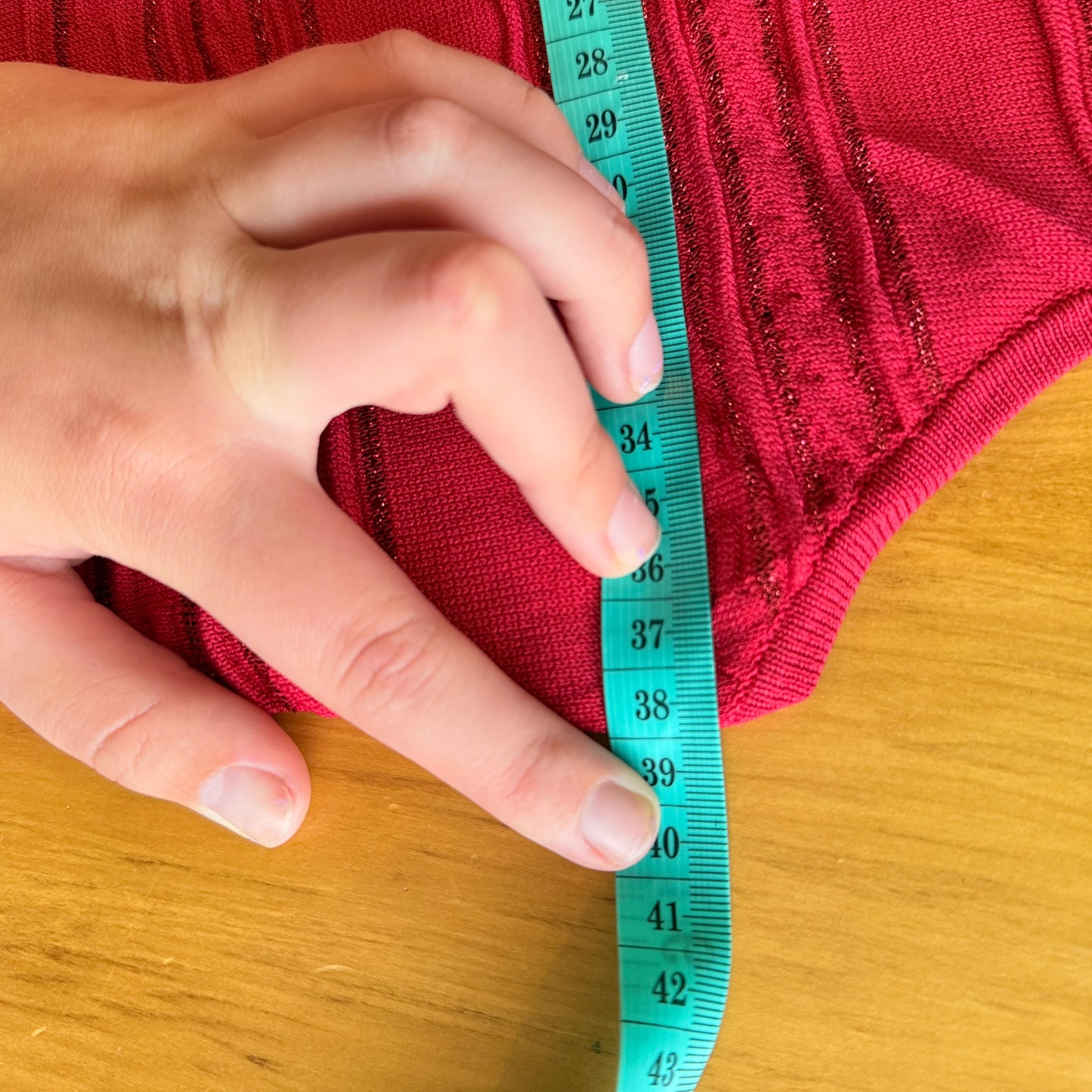 Moma Size 30 (76cm U/Arm) Red Sleeveless Textured Knit Fit-and-Flare Dress