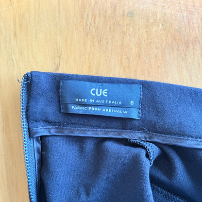 Cue Size 8 Black Bell Sleeve Sheath Dress