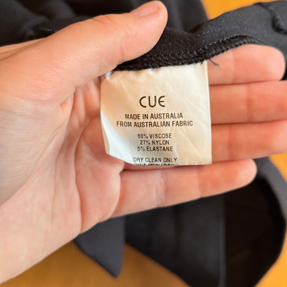 Cue Size 8 Black Bell Sleeve Sheath Dress