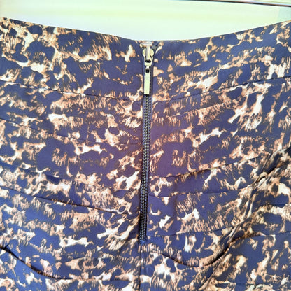2Me Dark Leopard Print Mini Skirt - 70cm waist