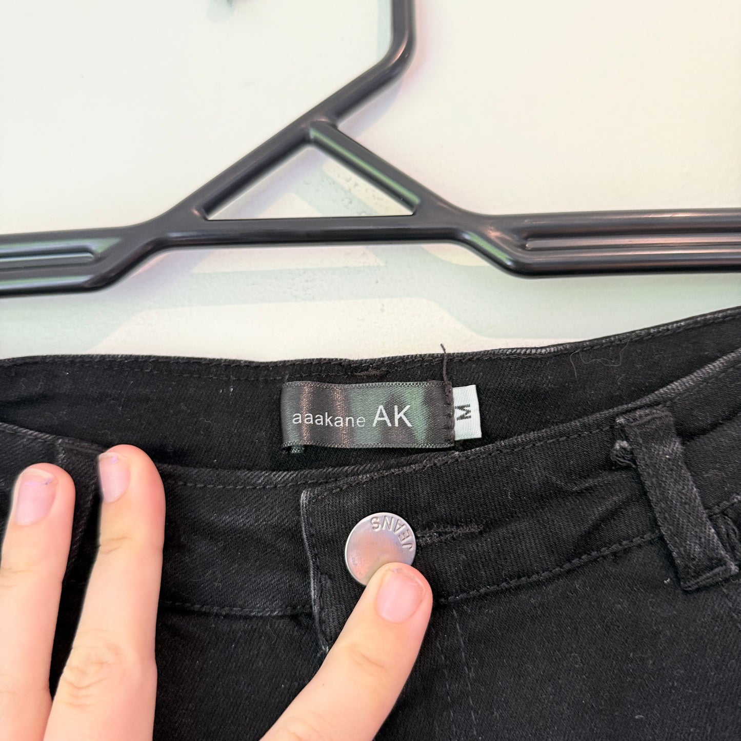 Aaakane Size M Black Denim Bootcut Jeans