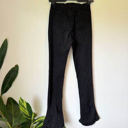 Aaakane Size M Black Denim Bootcut Jeans