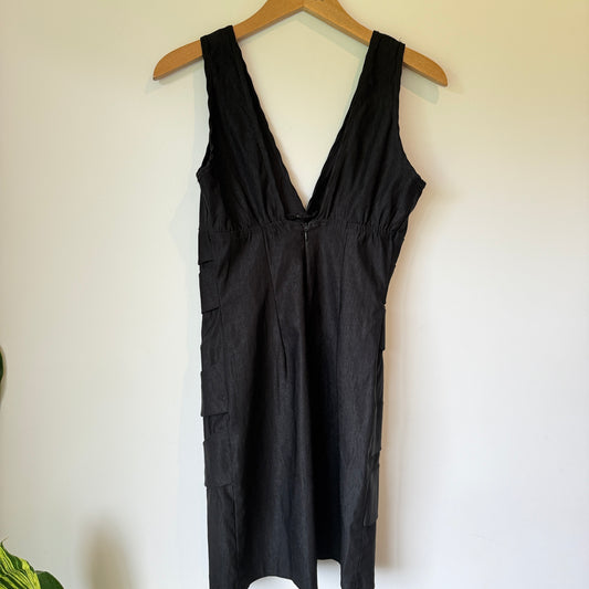 Brand Unknown Size U/Arm 36cm Black Sleeveless Bodycon Cocktail Dress