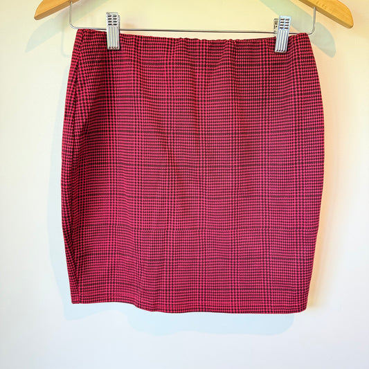Paper Scissors Size 8 Red and Black Plaid Mini Skirt