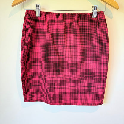 Paper Scissors Size 8 Red and Black Plaid Mini Skirt