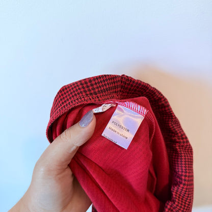 Paper Scissors Size 8 Red and Black Plaid Mini Skirt