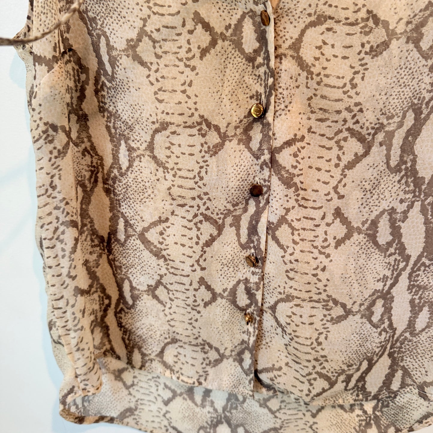Brand Unknown U/Arm to U/Arm 47cm Snake Print Pattern Sleeveless Top