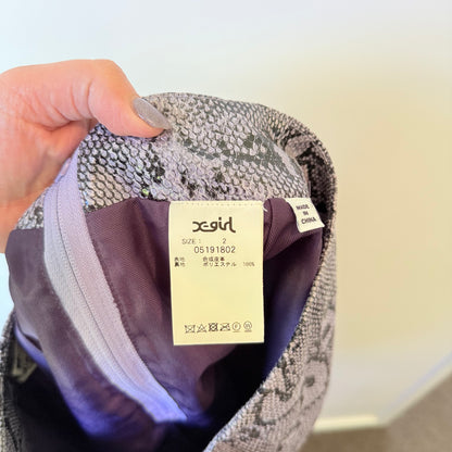 X-girl Size 2 Snake Print Mini Skirt