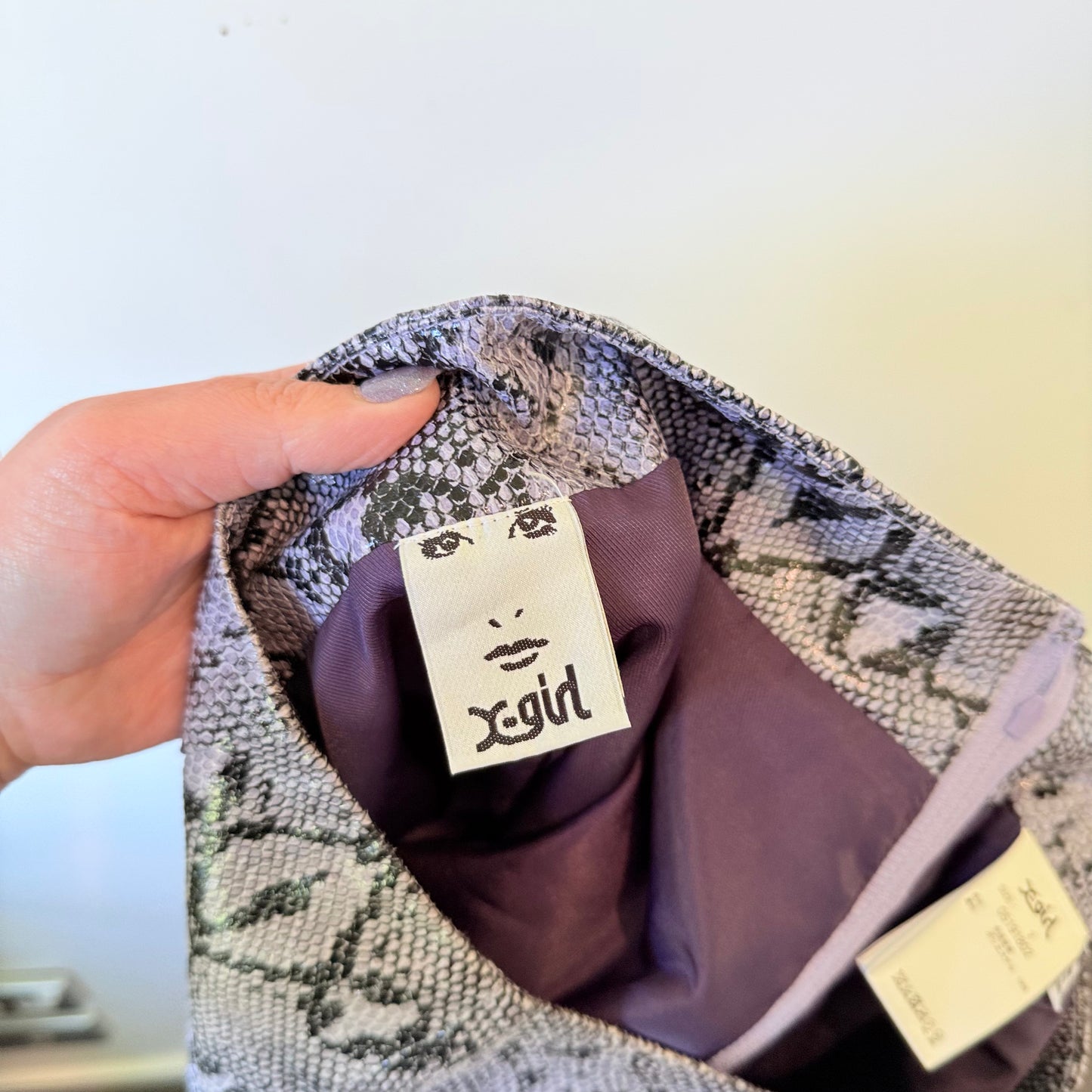 X-girl Size 2 Snake Print Mini Skirt