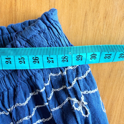 Brand Unknown U/Arm 29cm Blue Strapless Rayon Romper