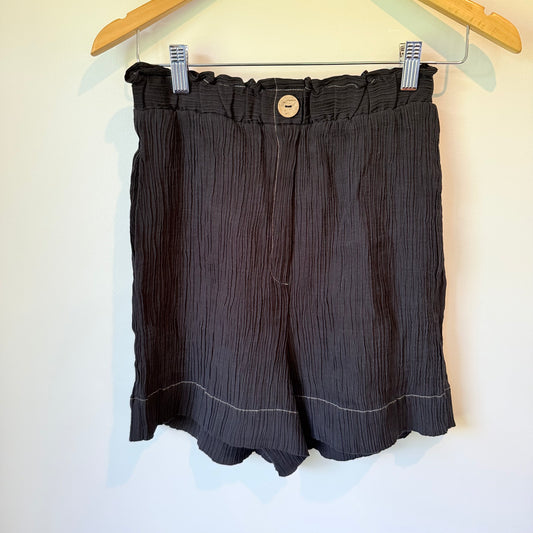 Zara Size XS Black High-Waist Elastic Shorts