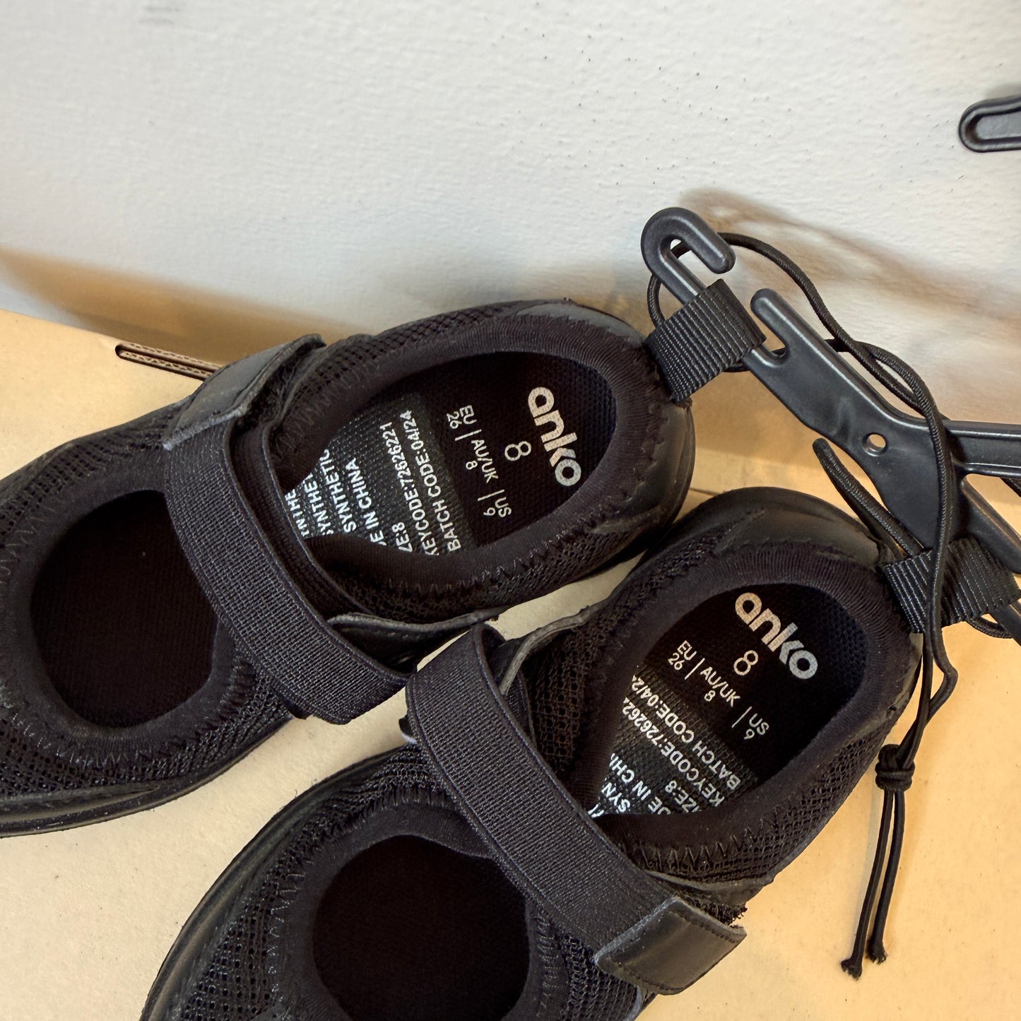 Anko Kids' Black Mesh Velcro Shoes