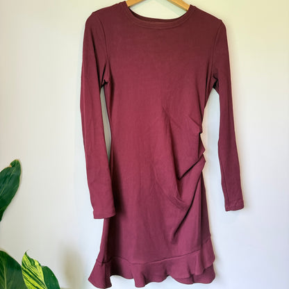 Forever New Size 10 Ribbed Knit Long-Sleeve Dress