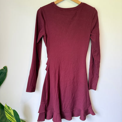 Forever New Size 10 Ribbed Knit Long-Sleeve Dress