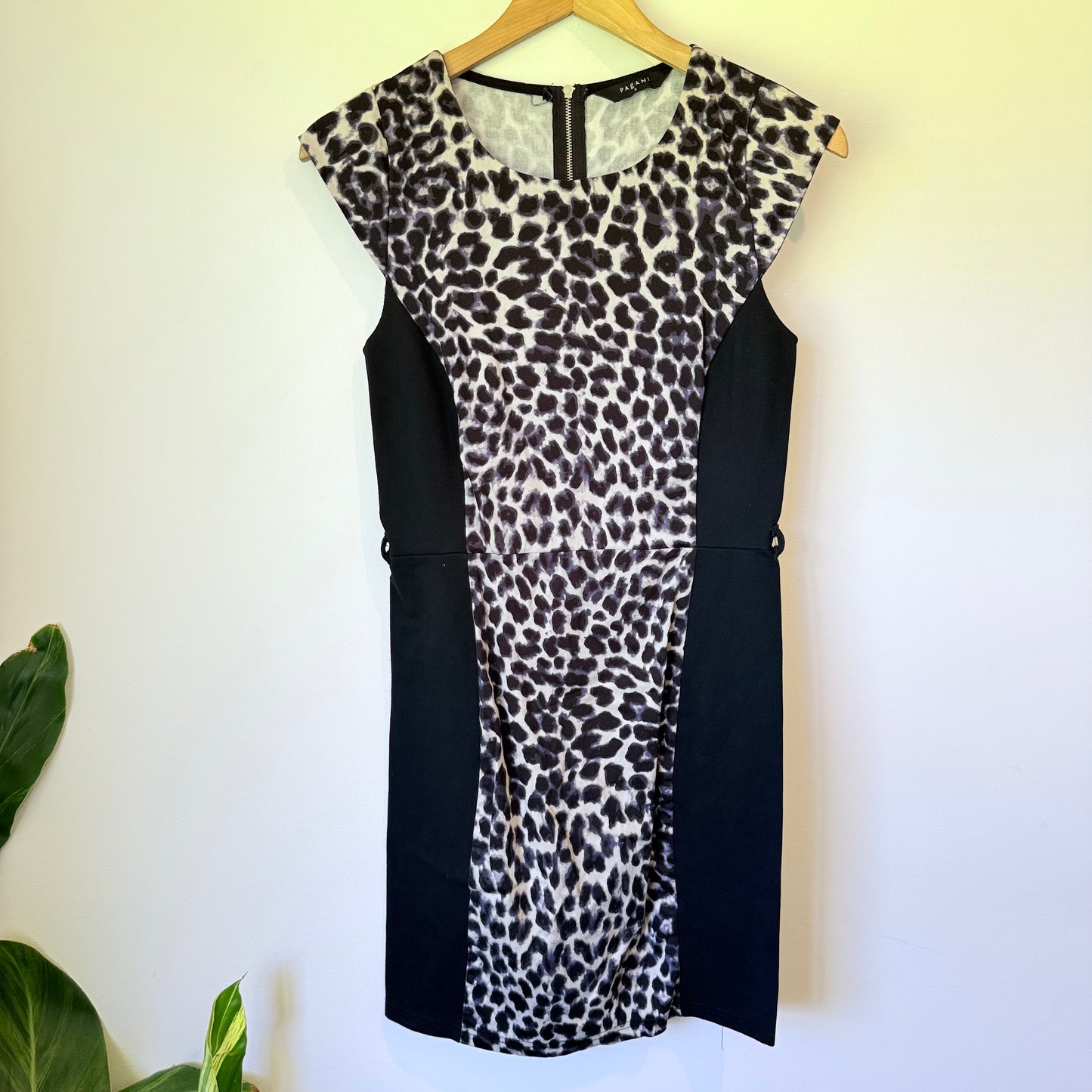 Pagani Size S Leopard Print Sheath Dress