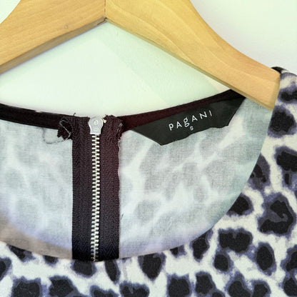 Pagani Size S Leopard Print Sheath Dress