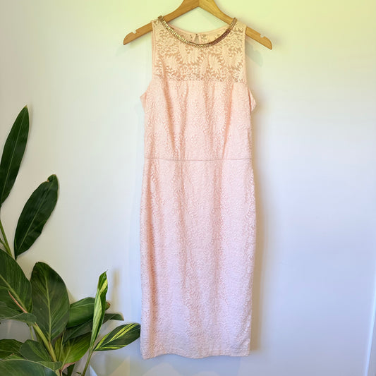 Jessica Simpson Size 12 Light Pink Lace Dress