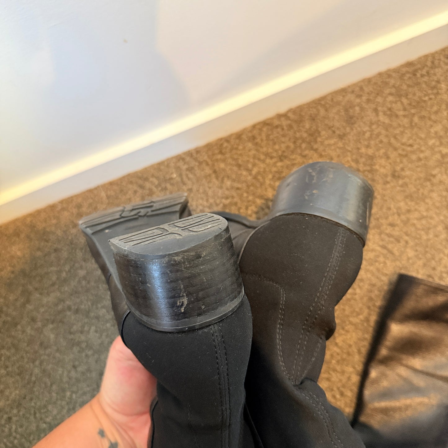 Stuart Weitzman Black Leather Over-the-Knee Boots – Size 36