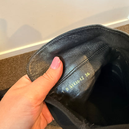 Stuart Weitzman Black Leather Over-the-Knee Boots – Size 36