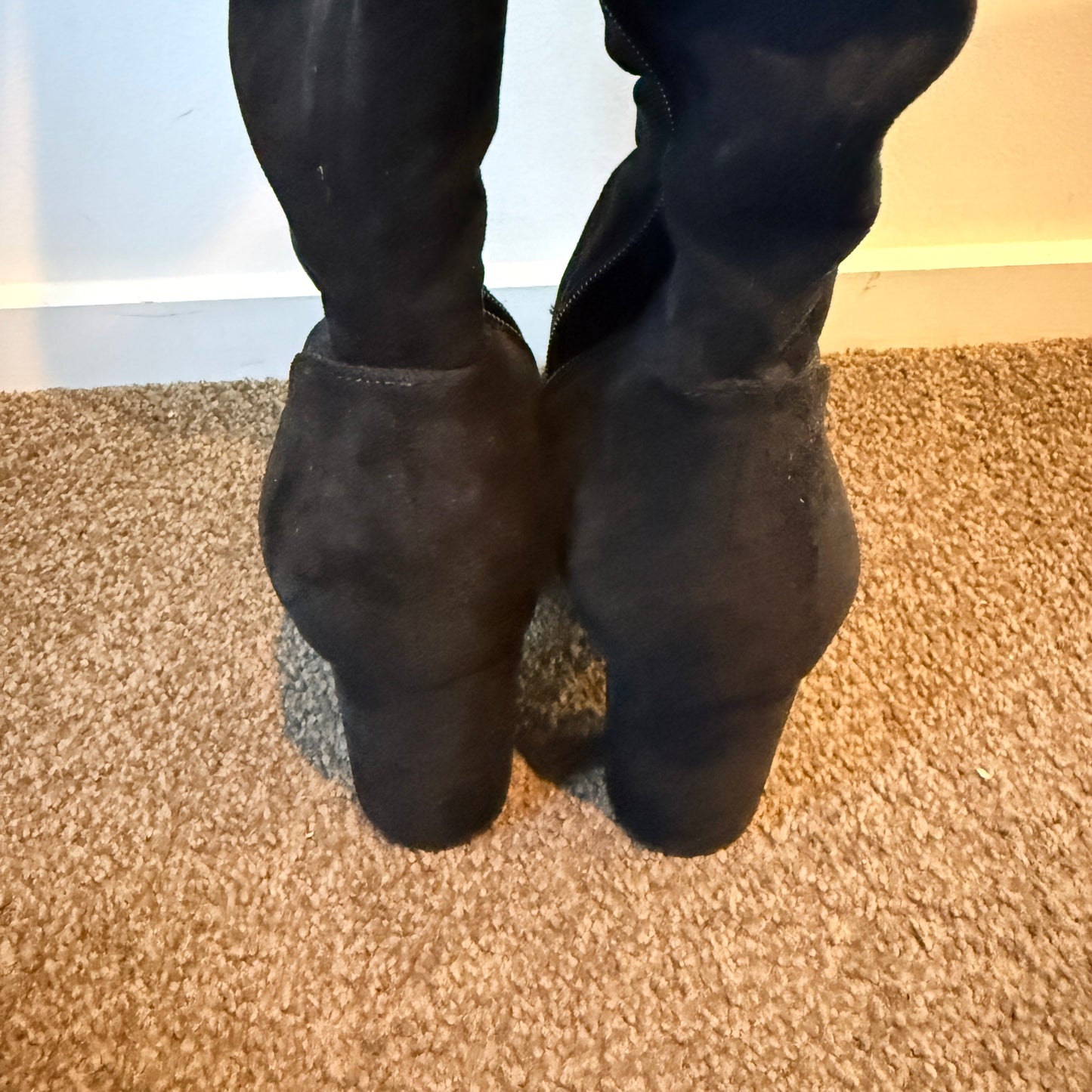 Step on Air 'Phoebe' Black Slouch Boots – Wide Fit Size 7