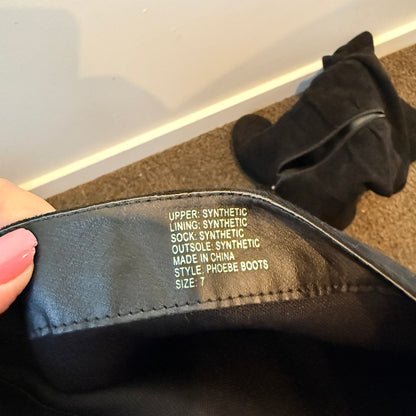 Step on Air 'Phoebe' Black Slouch Boots – Wide Fit Size 7