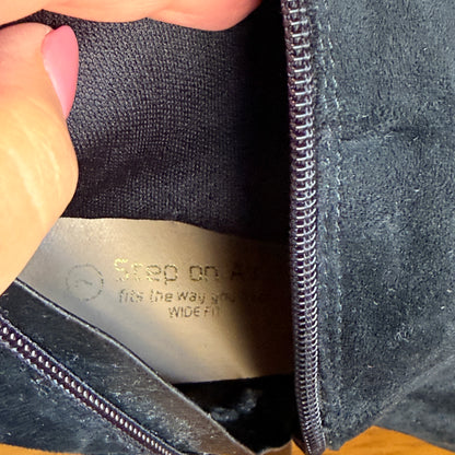 Step on Air 'Phoebe' Black Slouch Boots – Wide Fit Size 7