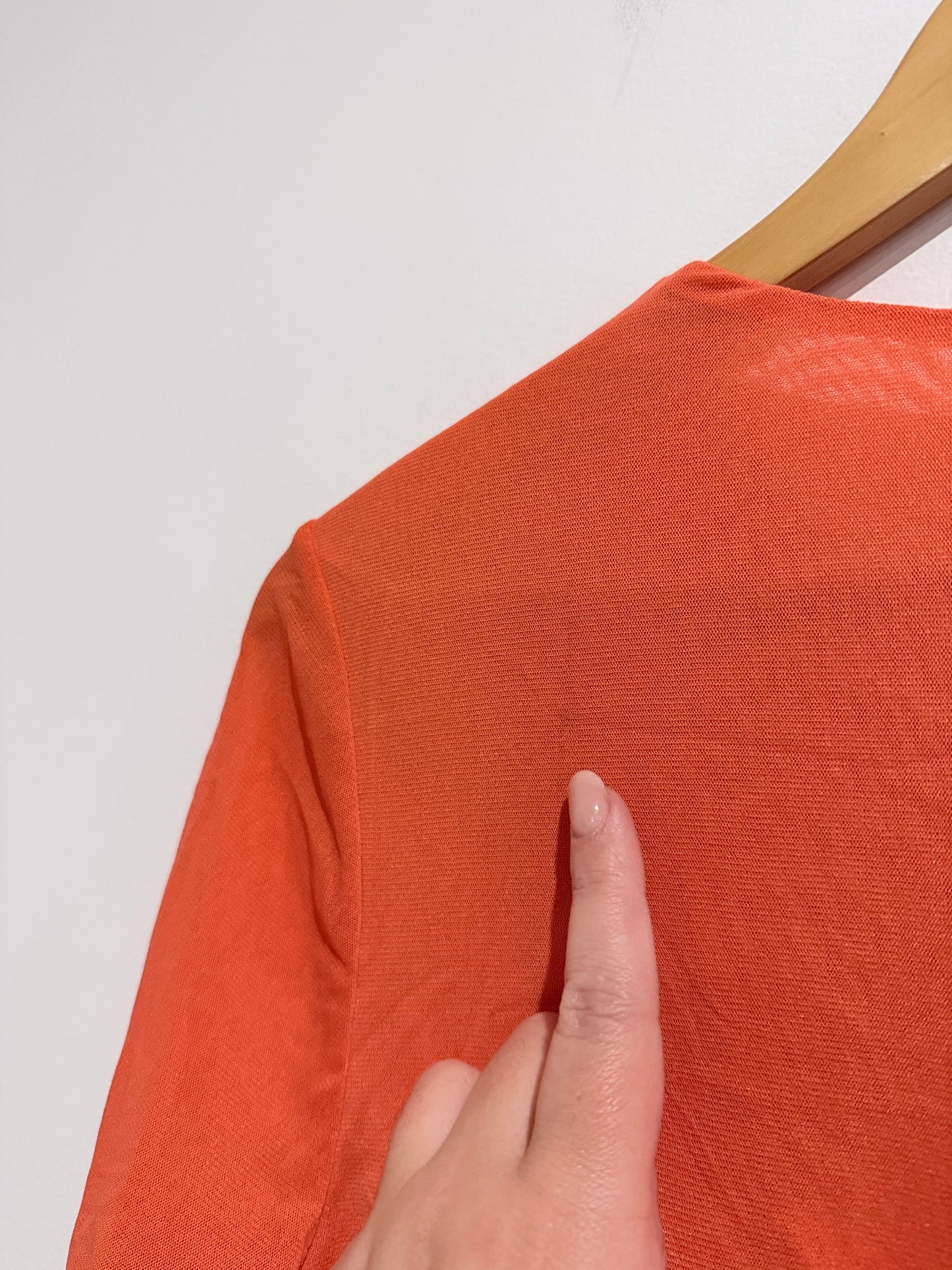 Merric Orange Lace Detail Top – Size 16