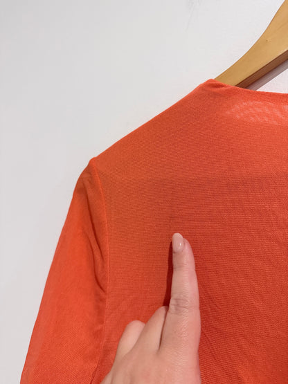 Merric Orange Lace Detail Top – Size 16