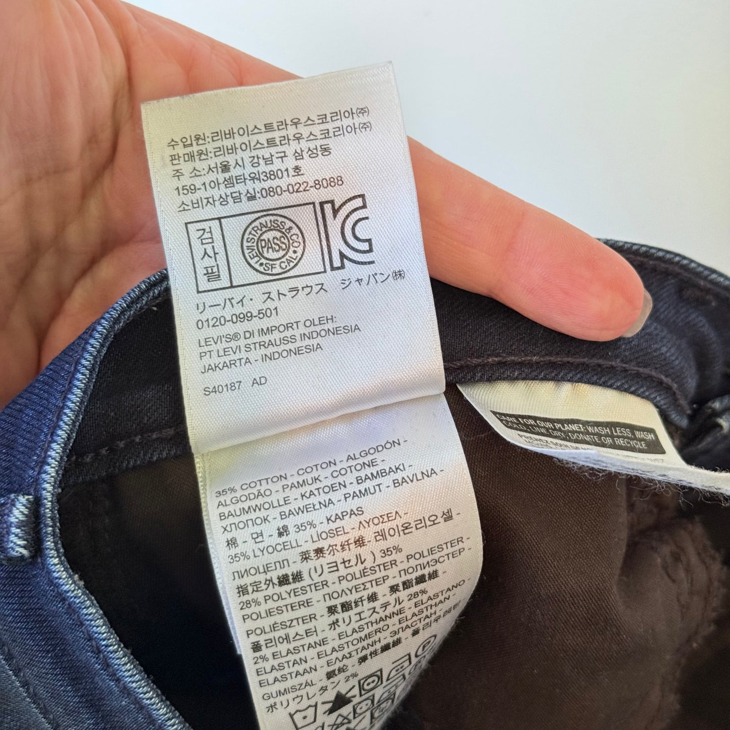 Levi Strauss Size 27 Dark Blue Skinny Jeans