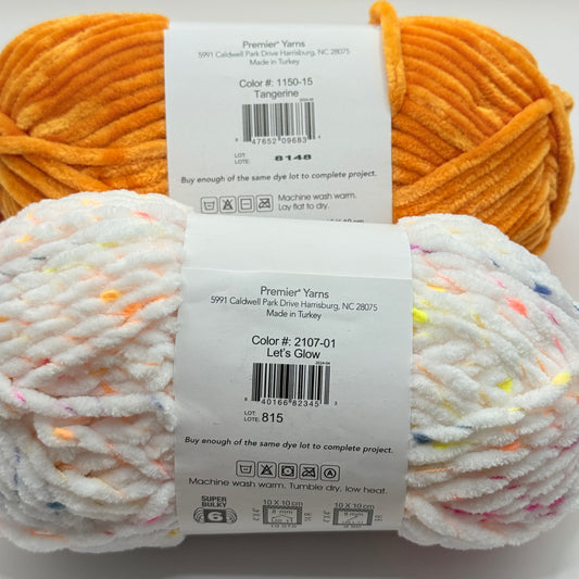 Premier Parfait Chunky Yarn Duo - Tangerine & Pom Pom Speckle (2 x 100g)