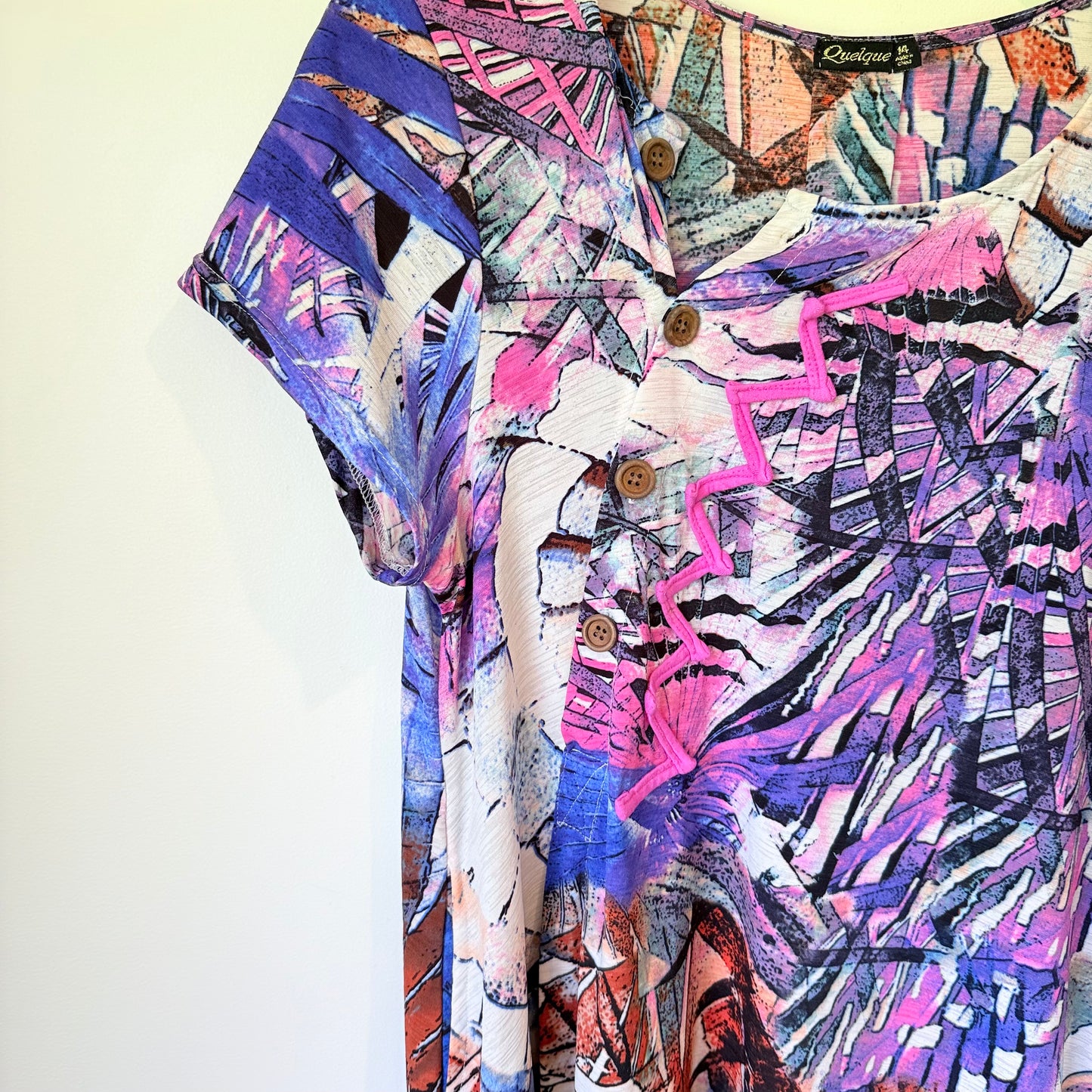 Quelque Size 14 Colorful Abstract Tunic Dress