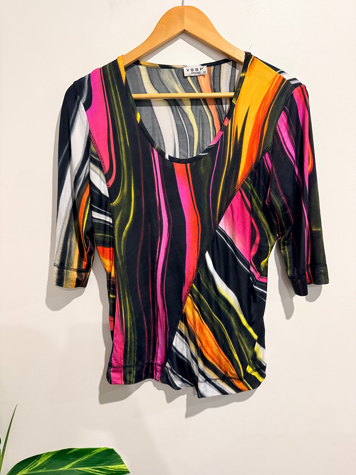 VSSP Weekend Abstract Print Top – Size 10