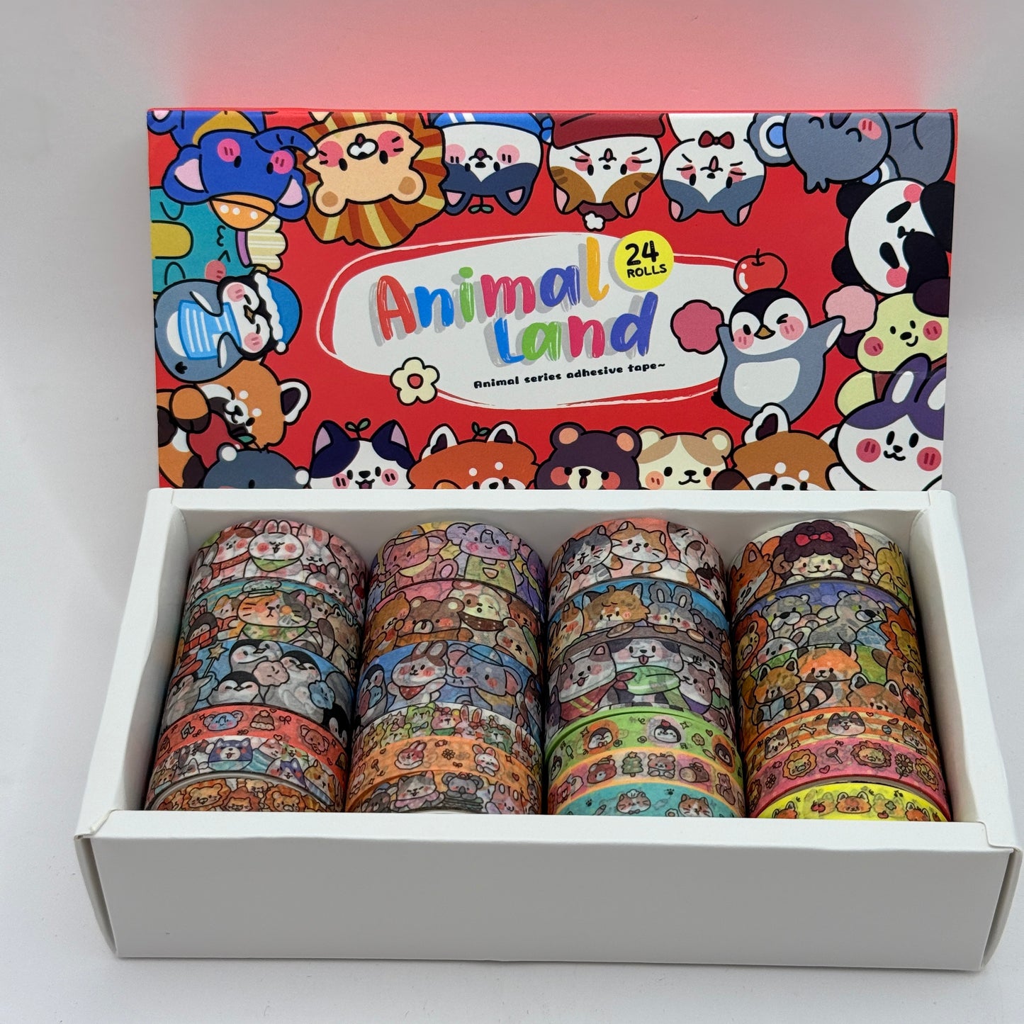 Animal Land Washi Tape Set 24 Rolls
