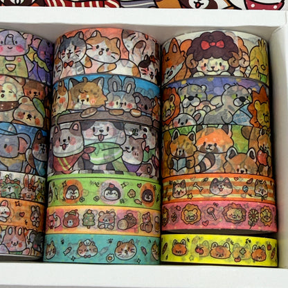 Animal Land Washi Tape Set 24 Rolls