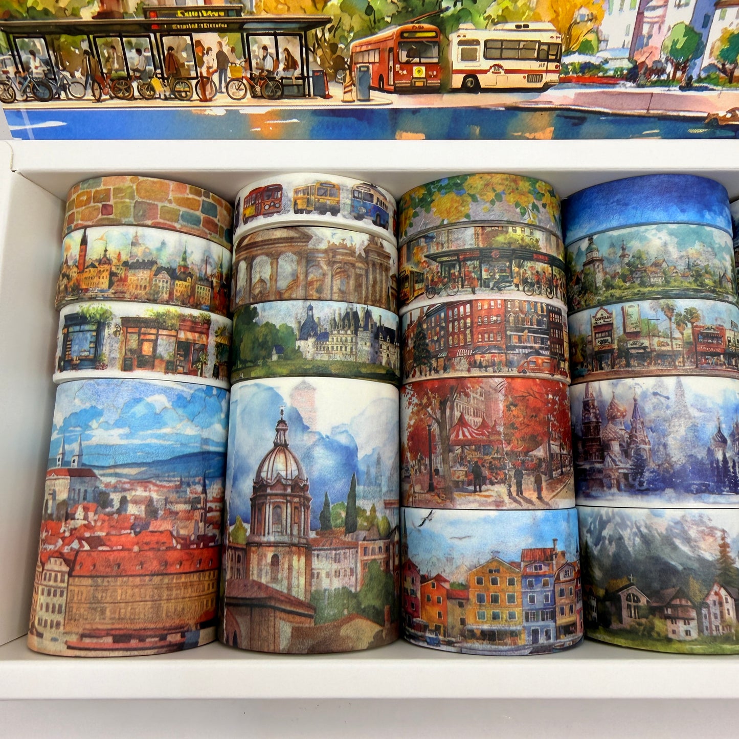 City Paintings Washi Tape Set 32 Rolls Boxed