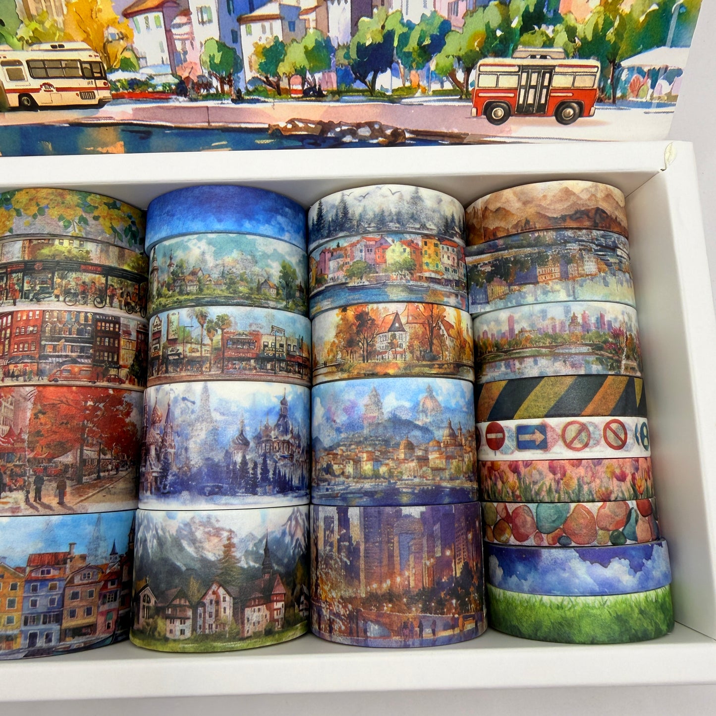 City Paintings Washi Tape Set 32 Rolls Boxed